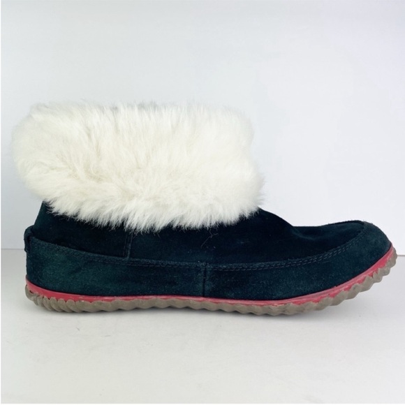 Sorel Out N About Waterproof Black Suede Leather Sporty Slip On Ankle Booties - Picture 8 of 14